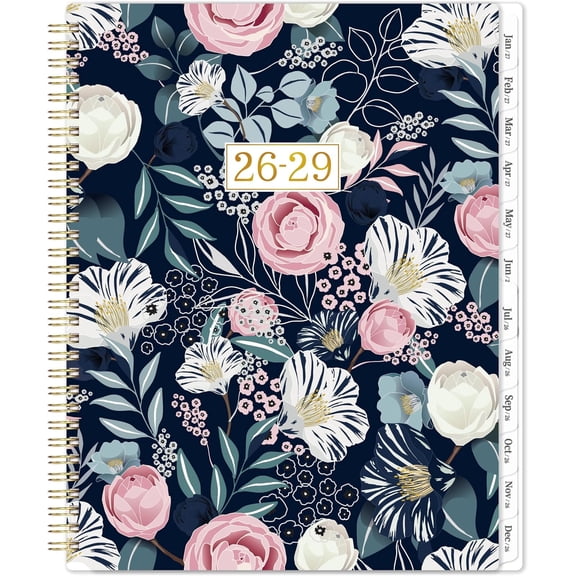 2026-2029 Monthly Planner - 3 Year Planner/Calendar 2026-2029, 36 Monthly planner from Jul. 2026 - Jun. 2029, 9'' x 11'', Calendar planner with monthly Tabs, Pocket - Petunia