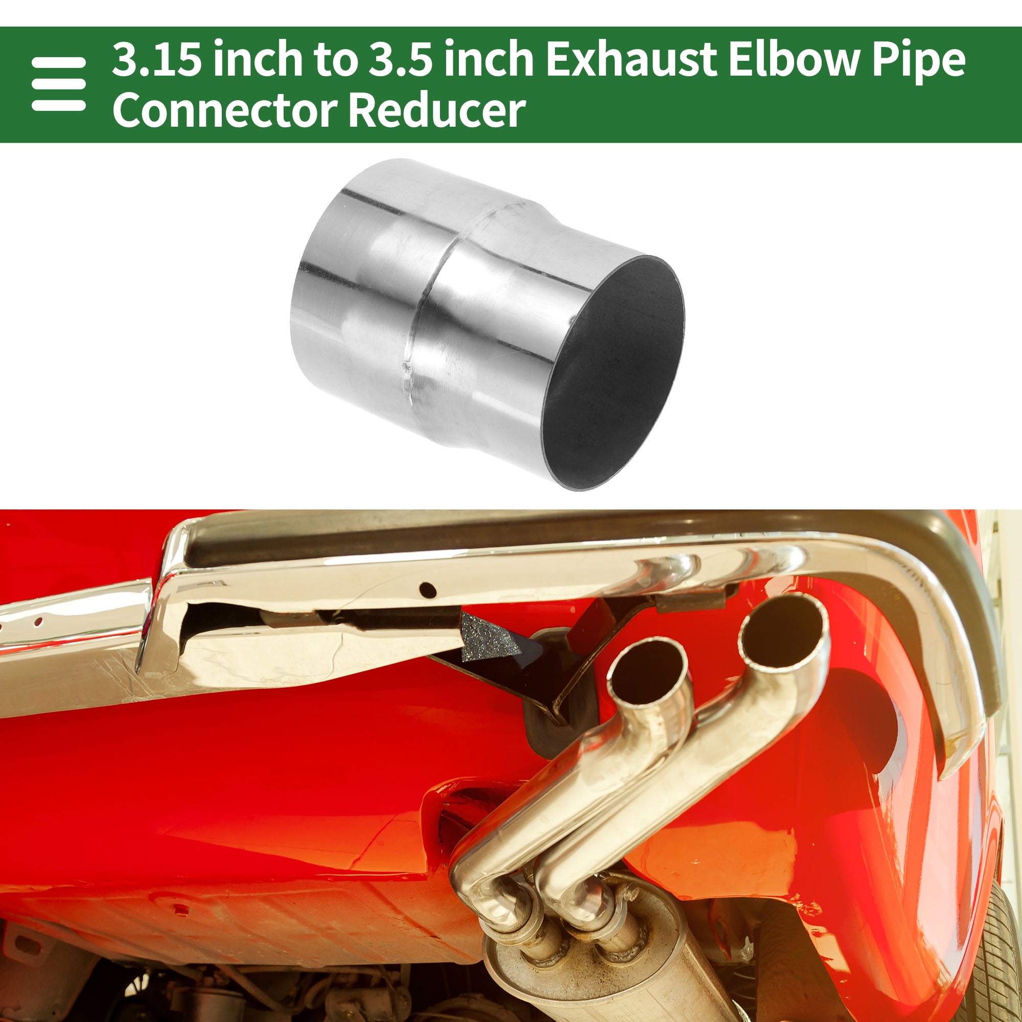 Unique Bargains Mandrel Exhaust Pipe Adapter Concentric Reducer 3.15" OD to 3.5" OD