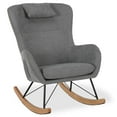 thumbnail image 1 of Baby Relax Rylee Tall Wingback Glider Recliner Chair, Light Gray Linen, 1 of 9