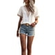 thumbnail image 4 of SAYOO Tops sueltos para mujer, manga corta, cuello en V, informal, fiesta, club, primavera, verano, patchwork SAYOO  Casual, 4 of 7