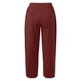thumbnail image 5 of TinyBloomm Casual Dress Pants for Women Summer Women's Pants Wide Trousers Flowy Large Size Casual Pants Casual Solid Color Fashion Pant Lightweight Sport Length Pants With Pockets, Size L, 5 of 5