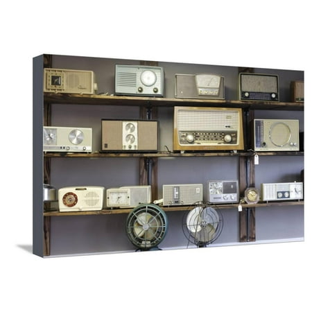 Display Of Antique Radios, Las Vegas, Nevada. Usa Stretched Canvas Display of Antique Radios, Las Vegas, Nevada. Usa Stretched Canvas Print Wall Art - Display Of Antique Radios, Las Vegas, Nevada. Usa Stretched Canvas