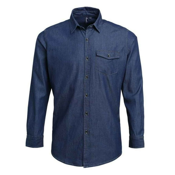 Premier Mens Denim Contrast Stitching Shirt