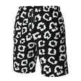 thumbnail image 6 of Uemuo Black Leopard Pattern Men's Swim Trunks Hawaiian Beach Bathing Suit Swimsuits Beach Quick-Dry Shorts with Pockets-, 6 of 9