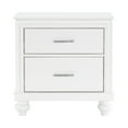 thumbnail image 4 of Miekor Furniture Modern Bedroom Furniture Two Drawers Nightstand 1pc White Finish Acrylic Crystal Drawers Wooden Furniture B5A3782, 4 of 8
