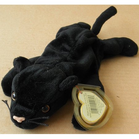 Beanie Baby Stuffed Toy - TY Beanie Babies Velvet the Cat Stuffed Animal Plush Toy - 6 1/2 inches long - Black - Style 4064, By Smartbuy Ship from US