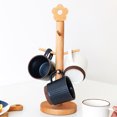 thumbnail image 2 of Soporte Estable Para Tazas, Soporte Para Tazas, Estante De Almacenamiento De Madera Para Tazas, Organizador De Tazas Para Tazas Autoensamblado, Estante Para Sostener 6 Tazas Methold HA014855-00, 2 of 6
