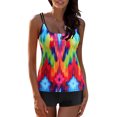 thumbnail image 4 of Conjunto de tankini con tiras en la espalda con estampado conservador para mujer Trajes de baño de dos piezas Traje de baño Fridja nalpqowj59997, 4 of 9