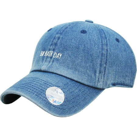 Bad Hair Day Medium Denim Dad Hat Baseball Cap Polo Style