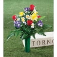 thumbnail image 2 of Bright Spring Memorial Bouquet by OakRidge™ -- Silk Floral Indoor/Outdoor Décor, 23” High, 2 of 3