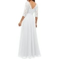 thumbnail image 3 of Vestido de noche largo elegante para mujer, con escote en V, para dama de honor y boda, 3 of 5