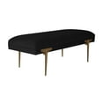 thumbnail image 2 of TOV Furniture Brno Black Velvet Bench with Gold Legs, 2 of 7