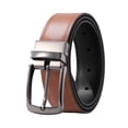 thumbnail image 4 of AWAYTR Men Reversible Leather Belt - 1.33'' Wide Genuine Leather Dress Belt for Casual and Business Wear, 4 of 7
