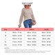 thumbnail image 4 of Camisetas de mujer Cuello redondo fruncido Manga larga abullonada Color puro Top informal para uso diario Albaricoque S, 4 of 4