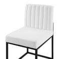 thumbnail image 7 of Tufted Side Dining Chair, Fabric, Metal Steel, Black White, Modern Contemporary Urban Design, Kitchen Room Cafe Bistro Restaurant Hospitality, 7 of 7