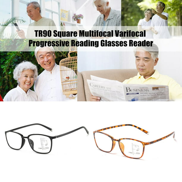 Progressive Multifocus Reading Glasses Tr90 Blue Light Blocking Glasses For Women Men No Line
