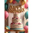 thumbnail image 4 of Happy Birthday Banner with Balloons and Stars Background Party Decoration for Birthday Party Photography Props Celebration Decor Backdrop, 4 of 8