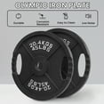 thumbnail image 7 of BalanceFrom Classic Cast Iron Weight Plates for Strength Training, 2-Inch, 45-Pound, Pair, 7 of 7
