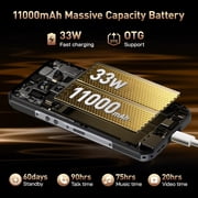 OUKITEL WP39 PRO Rugged Smartphone 5G, 36GB RAM 512GB ROM, 11000mAh(33W) Battery Mobile Phones,Gold