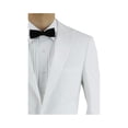 thumbnail image 3 of GN GIORGIO NAPOLI Men's Tuxedo Suit One Button Peak Lapel Jacket Adjustable Pant White, 3 of 4