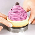 thumbnail image 4 of 5Pcs Circular Tart Rings with Holes Stainless Steel Fruit Pie Quiches Cake Mousse Mold Kitchen Baking Mould 9cm, 4 of 8