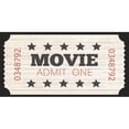 thumbnail image 3 of Jacobs, Cindy 14x9 Black Modern Framed Museum Art Print Titled - Admit One Movie Ticket, 3 of 5