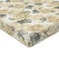 thumbnail image 4 of Ambesonne Delicate Roses Fitted Sheet, Retro Garden Scene, Queen Size, Pale Peach Pale Grey Dust, 4 of 5