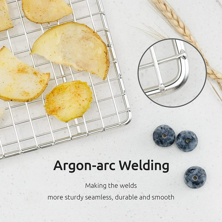 Happon Wire Rack for Baking Sheet Oven Safe Stainless Steel Baking Rack for Cookies Flexible Cooking Rack 15.3 11.4inch Easily Fit Large Cooling
