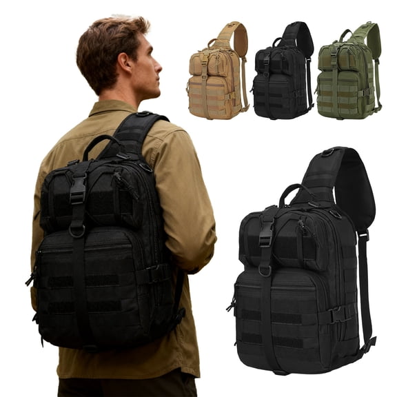 JVBTVB Men's Backpack Style Sling Bag Waterproof Crossbody Shoulder Pack Large Capacity Casual Daypack for Travel Work Everyday Carry