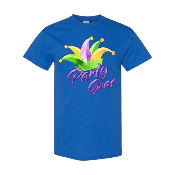 Inktastic Party Gras Mardi Gras Jester Hat T-Shirt