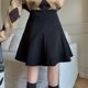 thumbnail image 5 of Falda acampanada para mujer, cintura alta, pana de Color puro, ropa suave, diseño adelgazante, Falda corta para uso diario, 5 of 8