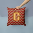 thumbnail image 2 of Carolines Treasures CJ1048-GPW1414 Letter G Chevron Garnet & Gold Fabric Decorative Pillow, 2 of 4