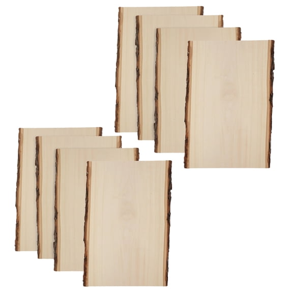 Premium Basswood Live Edge Plank, 0.69" X 11 to 14 X 16", 8-PACK
