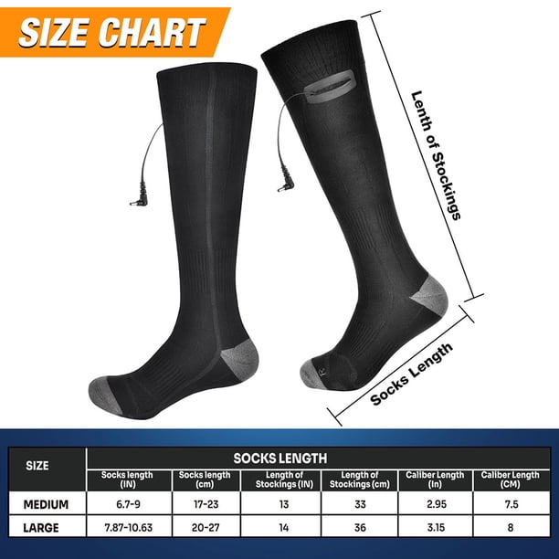 Calcetines térmicos recargables por USB Jadeshay calcetines térmicos eléctricos calentadores de pies muy versátiles