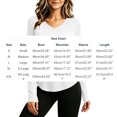 thumbnail image 2 of Vivianyo HD Women's Long Sleeve Athletic Tee Tops，V Neck Curved Hem Casual Lightweight T‑Shirt for Women, Sizes S-2XL, 2 of 6