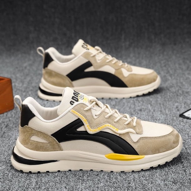 Zapatos casuales para hombres Zapatos con cordones transpirables Zapatillas de deporte para correr para trabajar Viajar