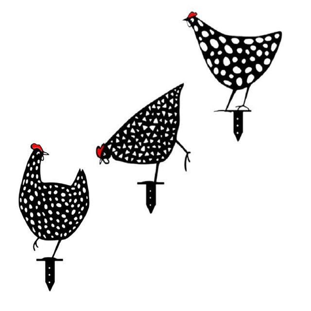 Pollo Gallina Adornos de jardinería pollo acrílico hueco patio arte jardín decoración regalo