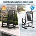 thumbnail image 4 of Pipopa Outdoor Rocking Chair,HDPE All Weather Patio Rocker for Lawn,Porch,Garden,Black, 4 of 7