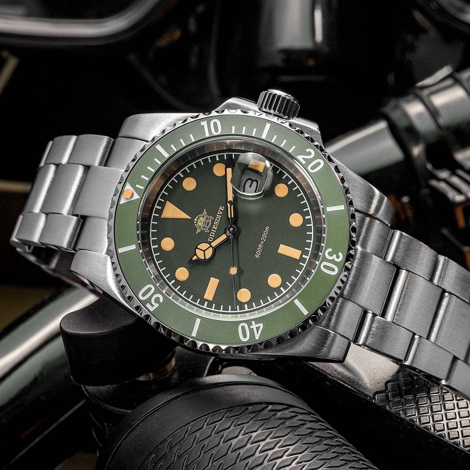ADDIESDIVE Quartz Watch for Men 200M Waterproof Dive Watch with Japanese Movement 316L Stainless Steel & Ceramic Bezel Super Luminous Men's Watches