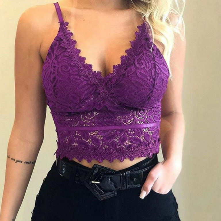 Women's Satin and Mesh Lace Corset Top in Magenta Purple