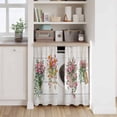 thumbnail image 6 of Pink Spring Floral Kitchen Curtain for Berdoom Living Room Cafe 54 Inch Length, Wooden Elegant Farmhouse Botanical Tiers Curtains Light Filtering Drapes Rod Pocket Window Treatment 2 Panels 52"Wx54"L, 6 of 8