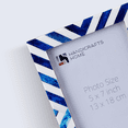 thumbnail image 4 of Handicrafts Home 4x6 Picture Frame, Blue Chevron Bone Inlay Photo Frame, Wall or Tabletop Picture Frame for Home Wall Decor, 4 of 7