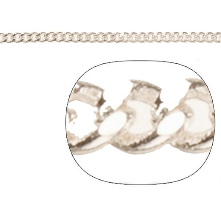 Diamond-Cut Curb Chain, Silver Plated Brass 2mm With 17 Gauge Wire 5 Ft/pack (3-Chain Value Bundle), SAVE $2