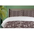 thumbnail image 4 of Ambesonne Ethnic Duvet Cover Set, Traditional Folk Retro, 2-Calking, Black Cream, 4 of 7