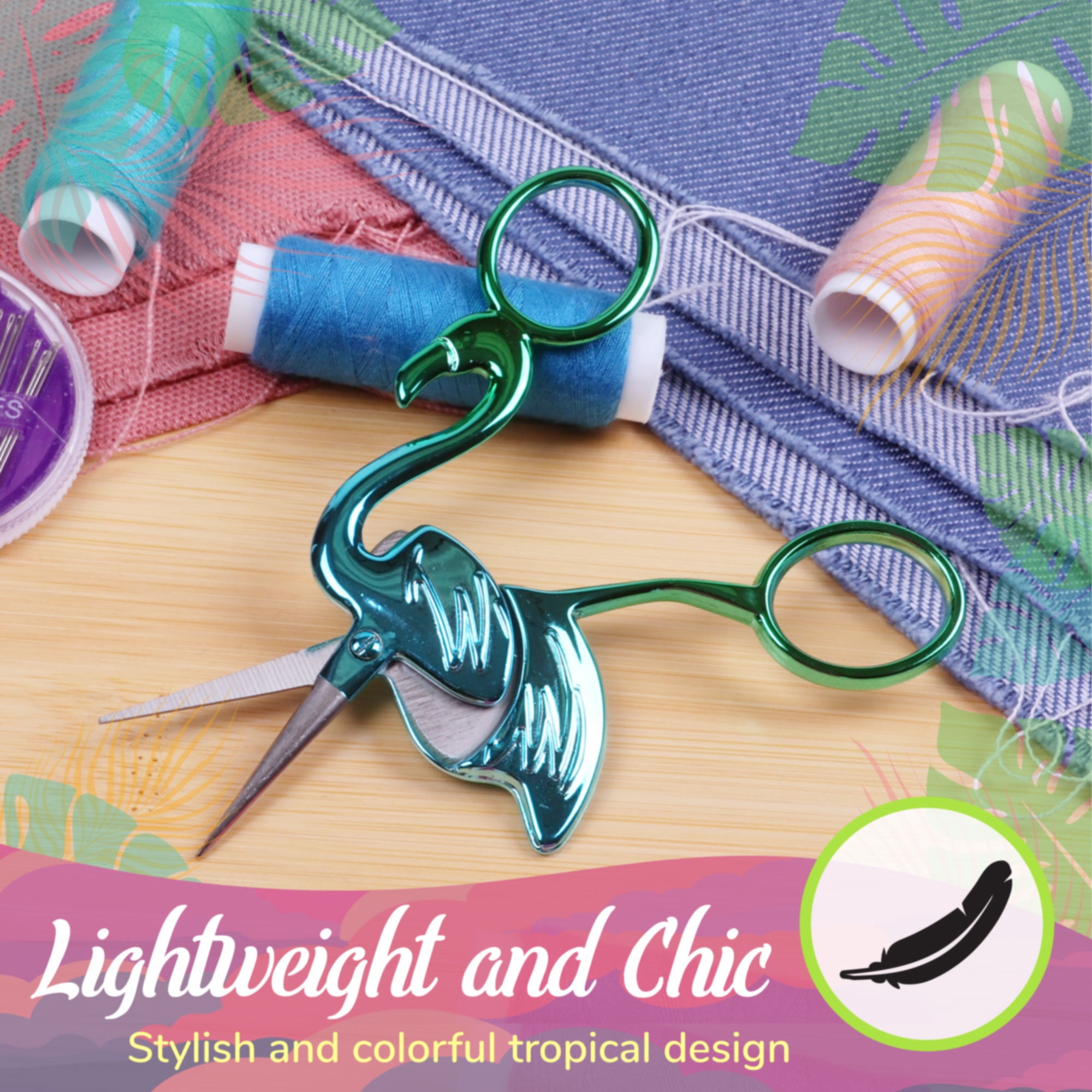 JubileeYarn Flamingo Embroidery Scissors - Mint - 1 Scissor