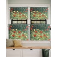 thumbnail image 2 of Spring Red Flowers Short Blackout Curtains 24 Inch Long Retro Pastoral Oil Painting Rod Pocket Kitchen Curtains, 2 Panels Thermal Insulated Room Darkening Drapes for Bedroom, 30"W x 24"L, 2 of 5