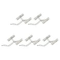 thumbnail image 1 of Unique Bargains 10Set Ribbon Crimp Clamp Ends Lobster Claw Clasps & Chain 25mm Silver Tone for DIY, 1 of 7