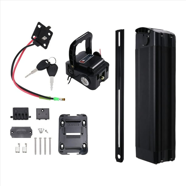Caja de Batería para Bicicleta Eléctrica e Bike 18650, Carcasa de Aluminio Vacía de 48 V, Accesorios para Bicicleta Eléctrica Plata Fish