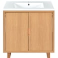 thumbnail image 3 of 29.5W x 18.1D x 35.1H, Solid Wood + MDF - Invisible Handle Design - Bathroom Decor - Adapt to Various Decoration Styles, 3 of 7