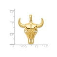 thumbnail image 4 of 14k Yellow Gold Bull Skull Pendant for Men or Unisex, Western Steer Necklace with Southwestern Rustic Style, Symbol of Strength and Resilience, 4 of 6